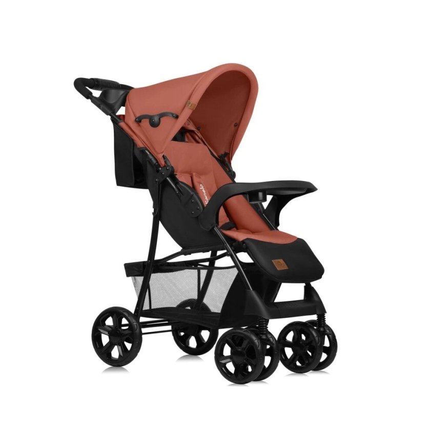 Lionelo - Sportieve kinderwagen EMMA PLUS baksteenrood/zwart