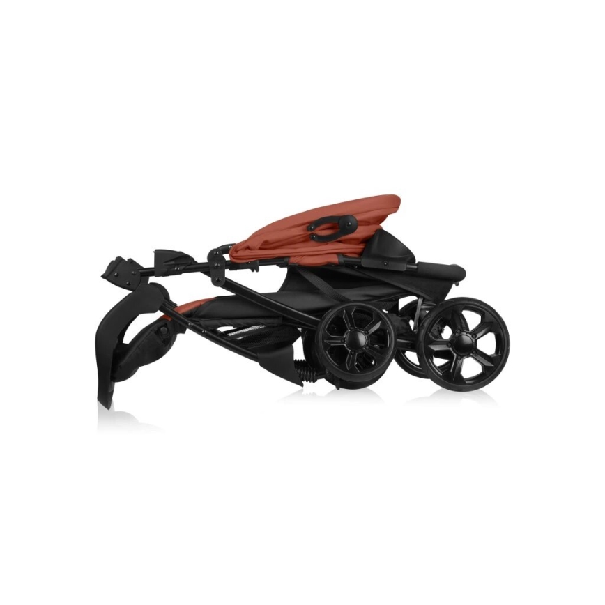 Lionelo - Sportieve kinderwagen EMMA PLUS baksteenrood/zwart