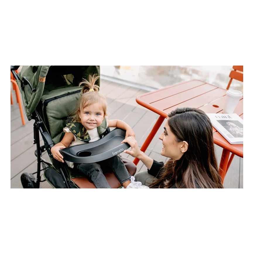 Lionelo - Sportieve kinderwagen EMMA PLUS groen/zwart