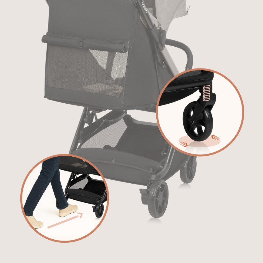 Lionelo - Sportieve kinderwagen JULIE AIR Beige Sand