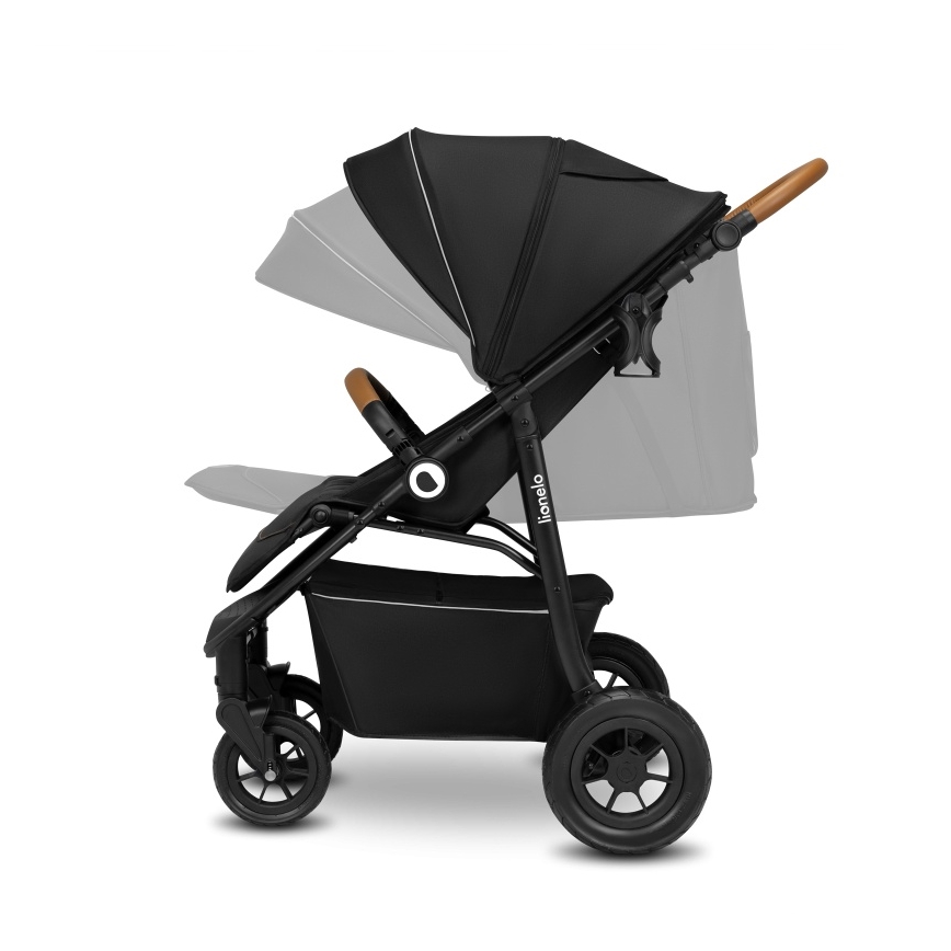 Lionelo - Sportieve kinderwagen NATT Zwarte Onyx