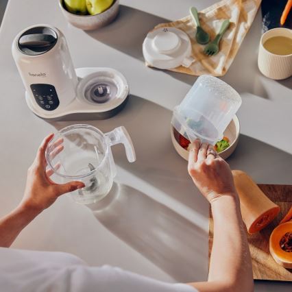 Lionelo - Stoomkoker 5-in-1 BABYMENU 110W/230V wit/grijs