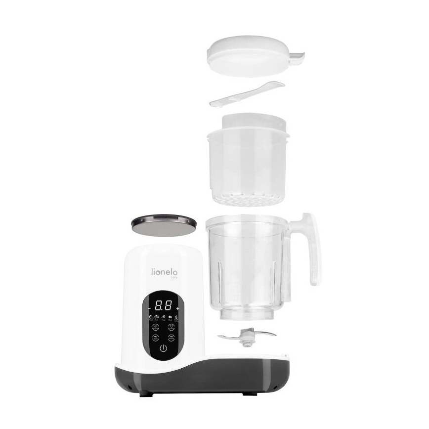 Lionelo - Stoomkoker 5-in-1 BABYMENU 110W/230V wit/grijs