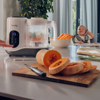 Lionelo - Stoomkoker 5in1 BABYMENU 110W/230V wit/grijs