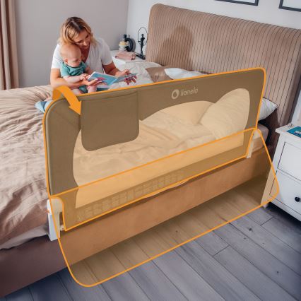 Lionelo - Veiligheidshek voor bed HANNA Beige Melange