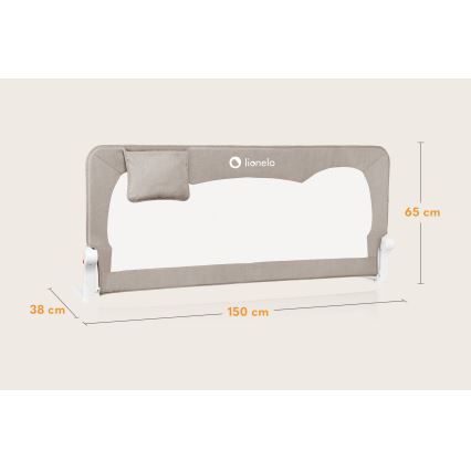 Lionelo - Veiligheidshek voor bed HANNA Beige Melange