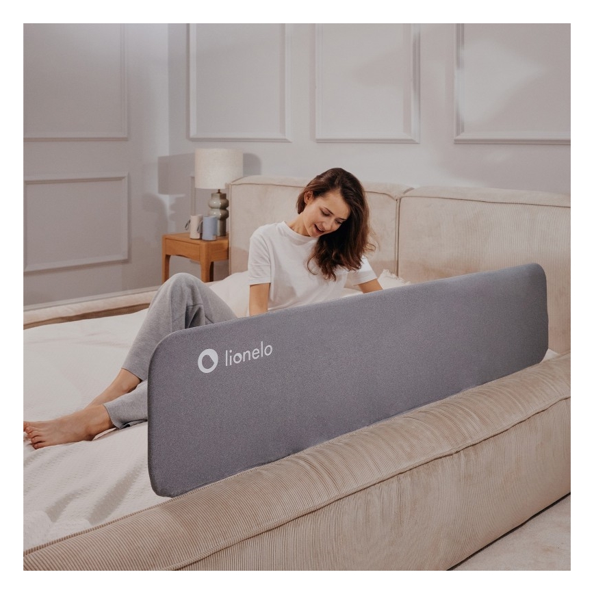 Lionelo - Veiligheidshek voor bed LORA XL donkergrijs