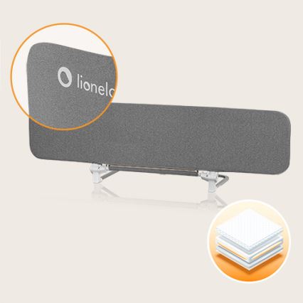 Lionelo - Veiligheidshek voor bed LORA XL donkergrijs