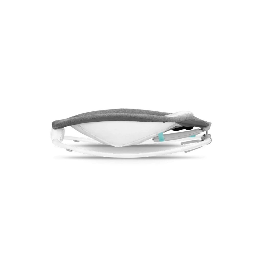 Lionelo - Vibrerend wipstoeltje voor baby's met melody PASCAL grijs/turquoise