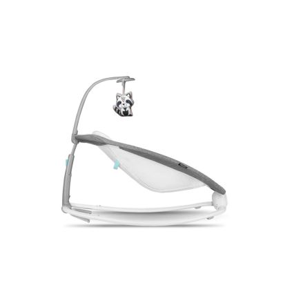 Lionelo - Vibrerende babywipstoel met melodie PASCAL 2xAA grijs/turkoois