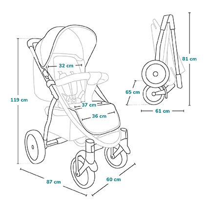Lionelo - Wandelwagen ANNET TOUR grijs