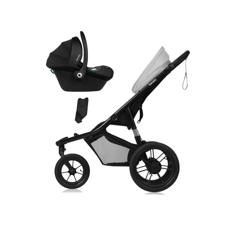 Lionelo - Wandelwagen AZURA zwart/grijs
