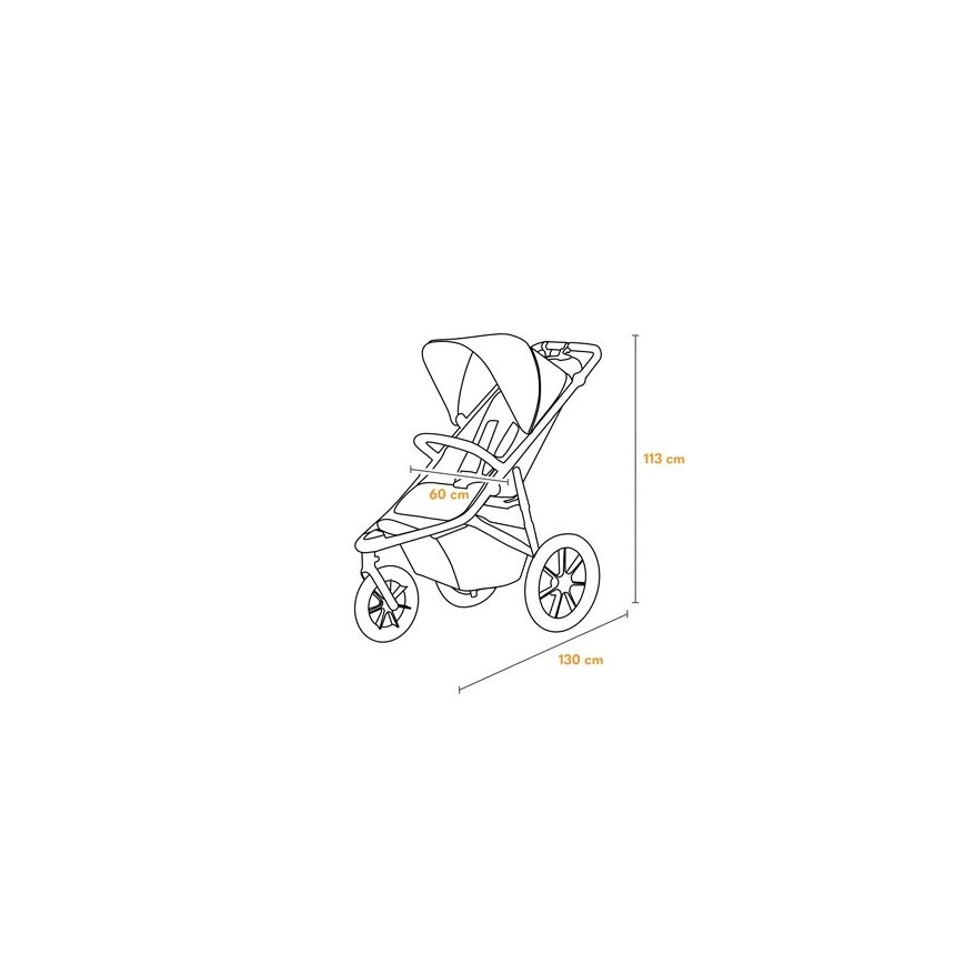 Lionelo - Wandelwagen AZURA zwart/grijs