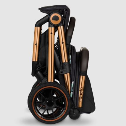 Lionelo - Wandelwagen CLOE zwart/blauw/goud