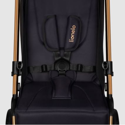 Lionelo - Wandelwagen CLOE zwart/blauw/goud