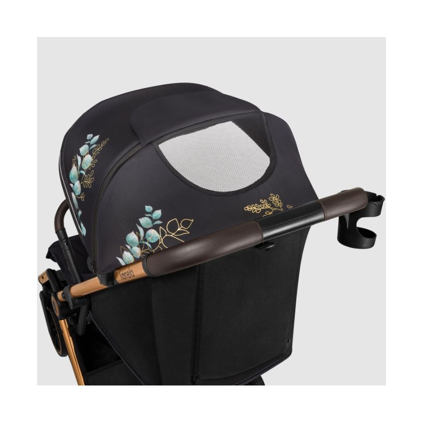 Lionelo - Wandelwagen CLOE zwart/blauw/goud