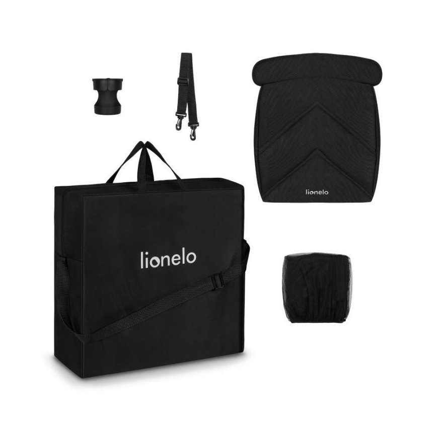 Lionelo - Wandelwagen CLOE zwart/blauw/goud