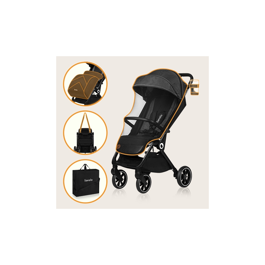 Lionelo - Wandelwagen CLOE zwart/grijs