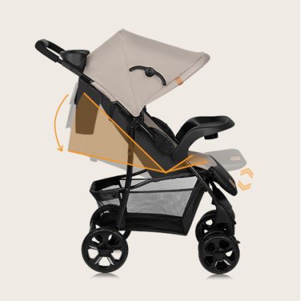 Lionelo - Wandelwagen EMMA PLUS beige/zwart