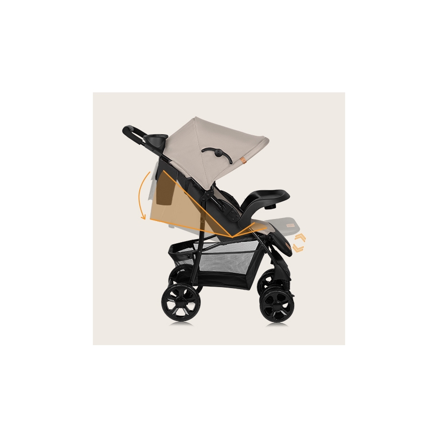 Lionelo - Wandelwagen EMMA PLUS beige/zwart