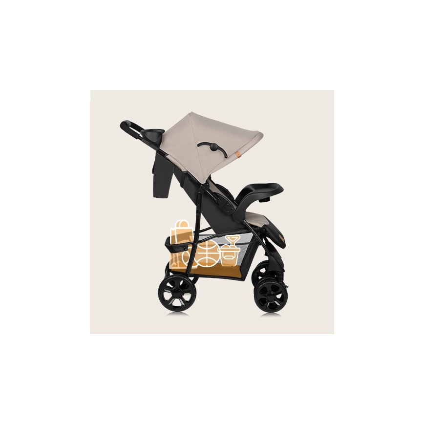 Lionelo - Wandelwagen EMMA PLUS beige/zwart