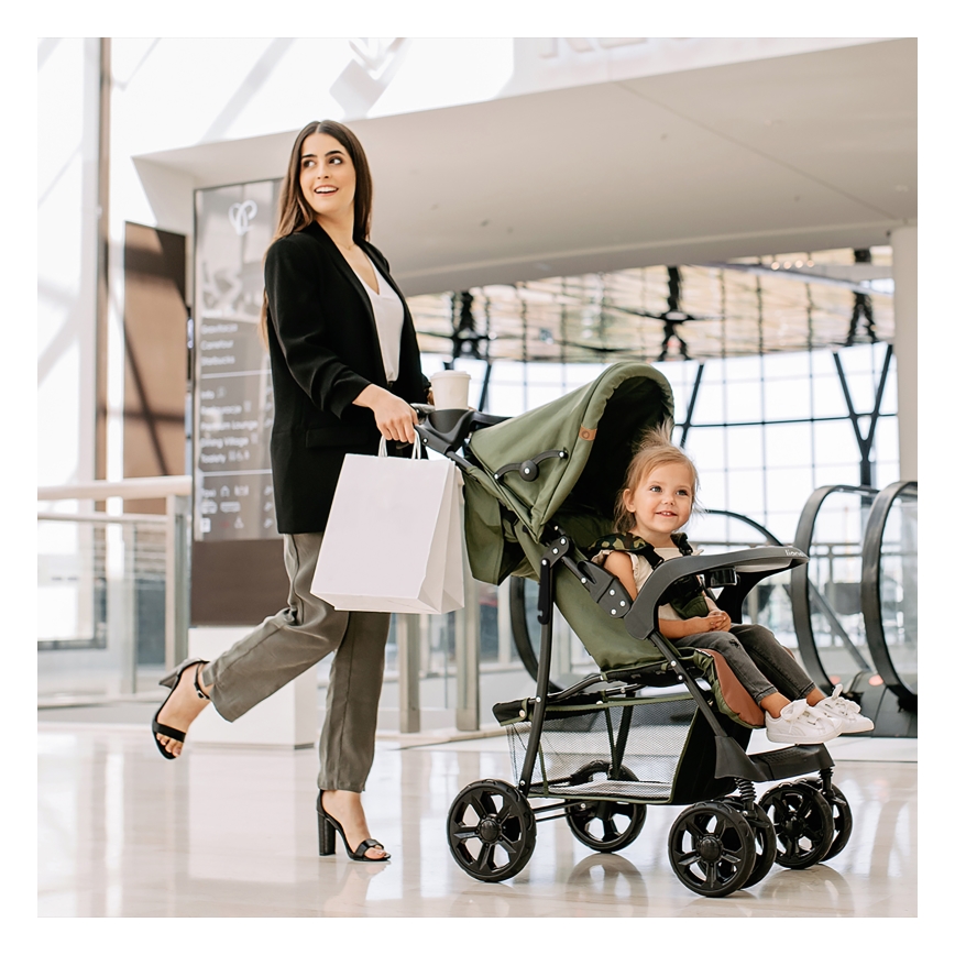Lionelo - Wandelwagen EMMA PLUS groen/zwart