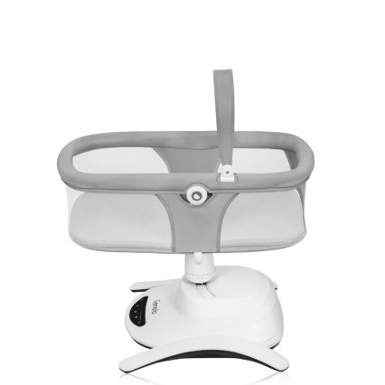 Lionelo - 2-in-1 babywip BELLA met melodie, 4xAA, betongrijs + afstandsbediening