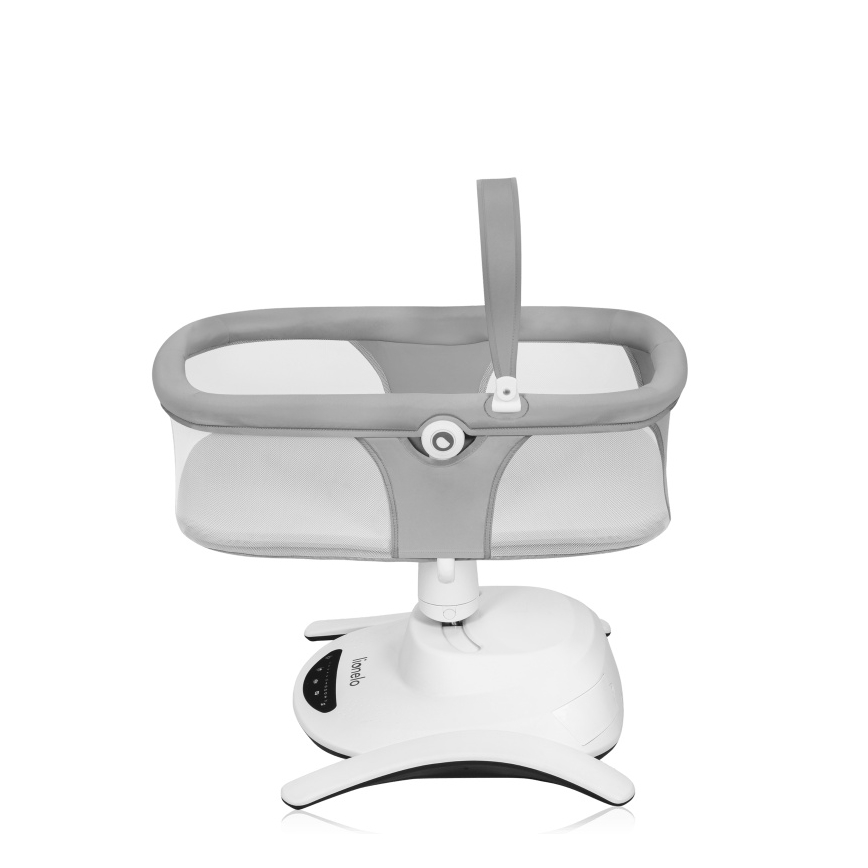 Lionelo - 2-in-1 babywip BELLA met melodie, 4xAA, betongrijs + afstandsbediening