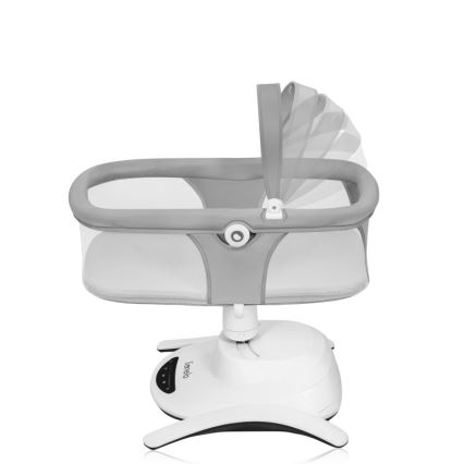 Lionelo - 2-in-1 babywip BELLA met melodie, 4xAA, betongrijs + afstandsbediening