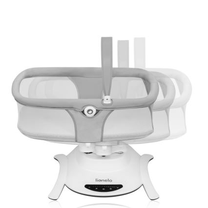 Lionelo - 2-in-1 babywip BELLA met melodie, 4xAA, betongrijs + afstandsbediening