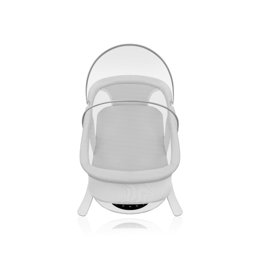 Lionelo - 2-in-1 babywip BELLA met melodie, 4xAA, betongrijs + afstandsbediening