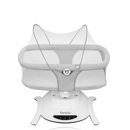 Lionelo - 2-in-1 babywip BELLA met melodie, 4xAA, betongrijs + afstandsbediening