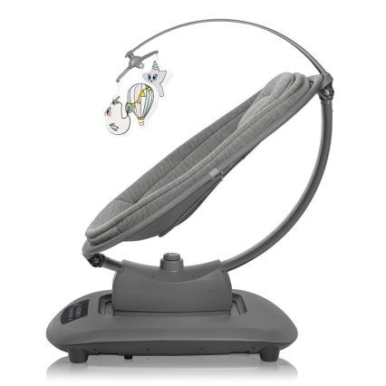 Lionelo - Wipstoel met melodie BLOSSOM Grey Concrete + afstandsbediening