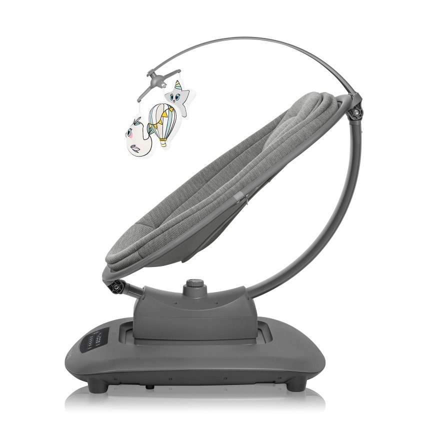 Lionelo - Wipstoel met melodie BLOSSOM Grey Concrete + afstandsbediening