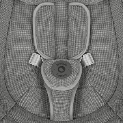 Lionelo - Wipstoel met melodie BLOSSOM Grey Concrete + afstandsbediening