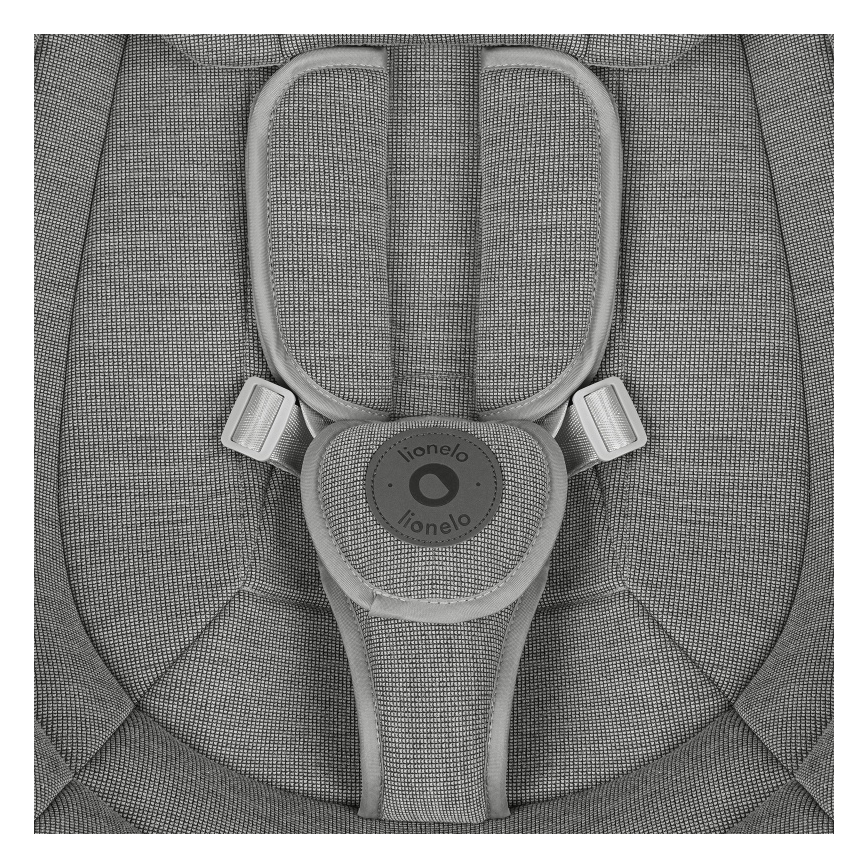 Lionelo - Wipstoel met melodie BLOSSOM Grey Concrete + afstandsbediening