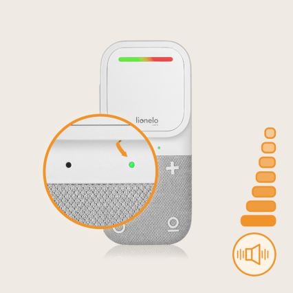 Lionelo - Wireless rechargeable audio baby monitor BABYLINE 2.2 5V