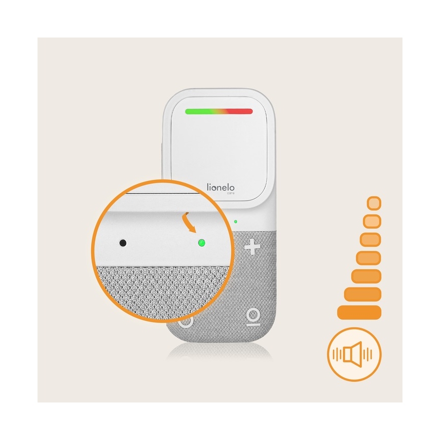 Lionelo - Wireless rechargeable audio baby monitor BABYLINE 2.2 5V