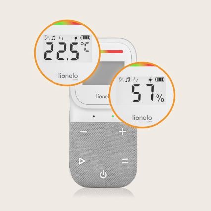 Lionelo - Wireless rechargeable audio baby monitor BABYLINE 2.3 5V