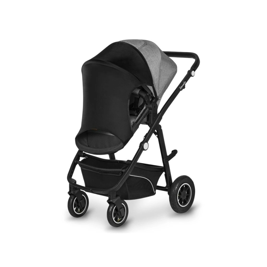 Lionelo - Zonnescherm voor kinderwagen SUN COVER Zwart carbon