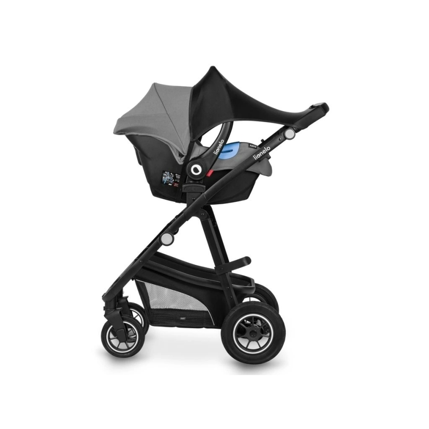 Lionelo - Zonnescherm voor kinderwagen SUN COVER Zwart carbon