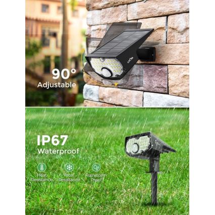 Litom - SET 2x LED Solar lamp met een bewegings- en schemersensor 2in1 LED/3,7V IP67