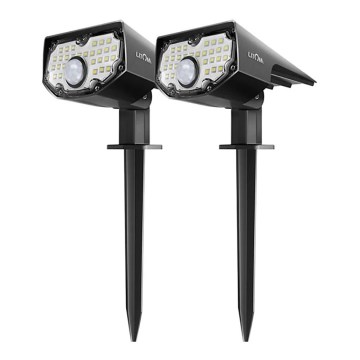Litom - SET 2x LED Solar lamp met een bewegings- en schemersensor 2in1 LED/3,7V IP67