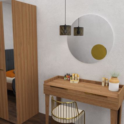 Hanglamp aan kabel LOFT SHADE 1xE27/60W/230V Ø 18 cm zwart/goud