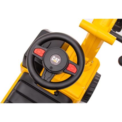 Loopfiets graafmachine CAT 2xAA geel/zwart