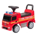 Loopfiets Mercedes Brandweerwagen 2xAA rood