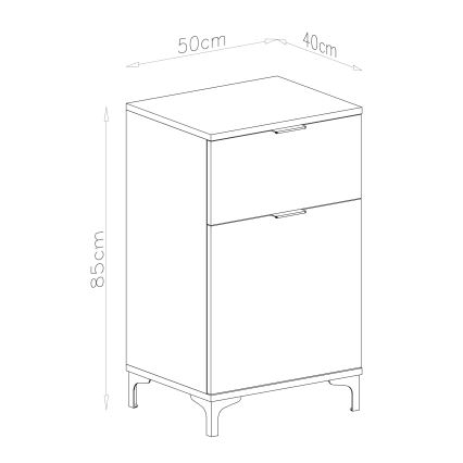 LORA kastje met lade, beige