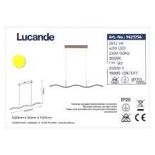 Lucande - Dimbare LED hanglamp aan een koord BRAMA LED/42W/230V