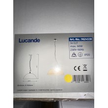 Lucande - Hanglamp aan een koord LOURENCO 3xE27/60W/230V