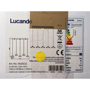 Lucande - LED Dimbare kroonluchter aan snoer TAMSI 5xLED/5W/230V